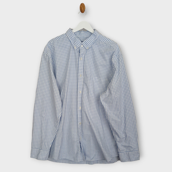 Vineyard Vines Shirt Men's 2X Blue White Check Classic Fit Murray Button Down - Picture 1 of 11